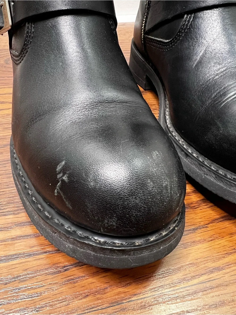 Harley-Davidson Black Leather Boots with Hog Embroidered design size Men’s 8